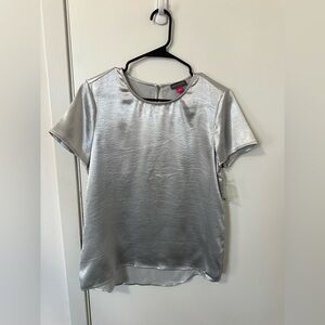 Vince Camuto Shimmering Silver Blouse